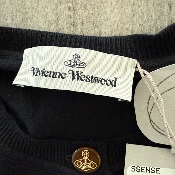 VIVIENNE WESTWOOD Black Bea Cropped Cardigan - Picture 7 of 10